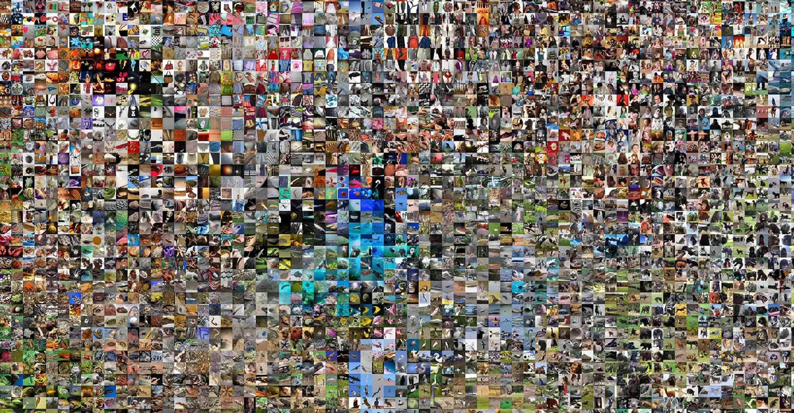 A massive grid of images as part of an image data set
